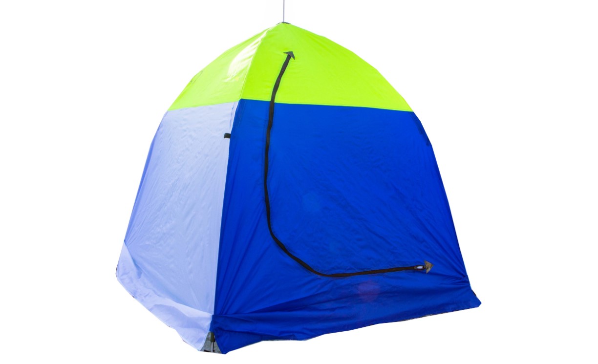 Палатка зимняя зелено-синяя
